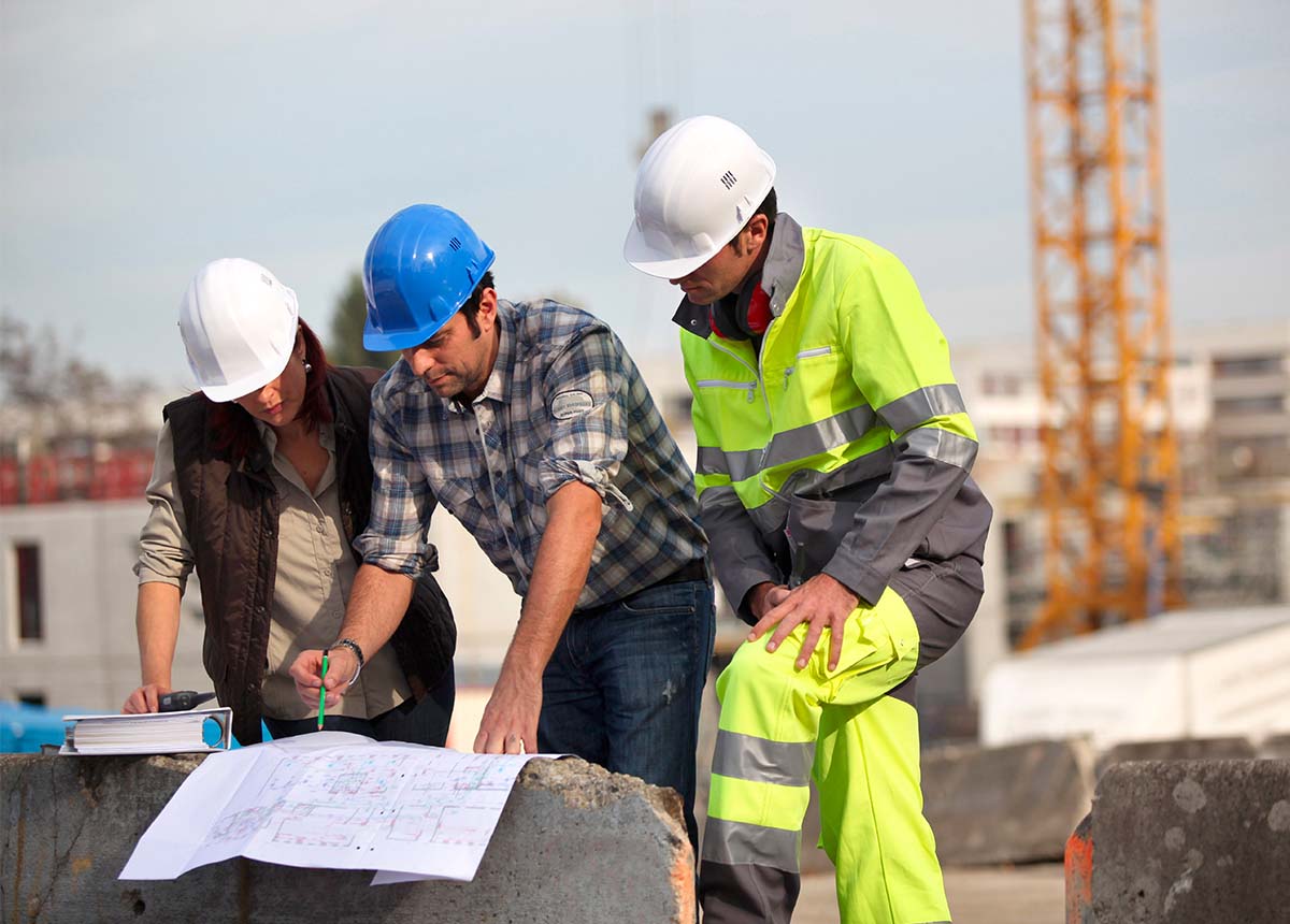 Ouvriers sur un chantier